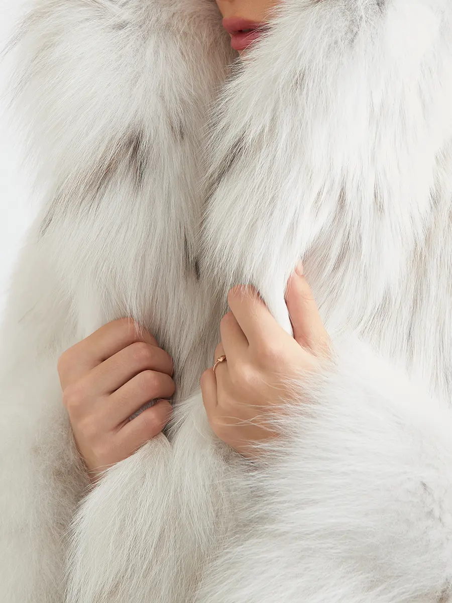 Шуба из меха рыси