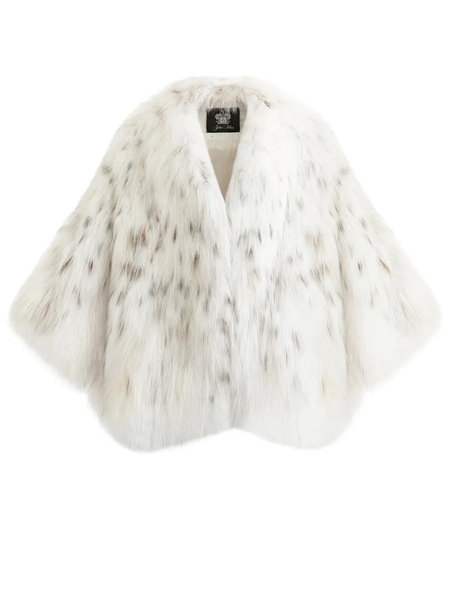 Пончо из меха рыси