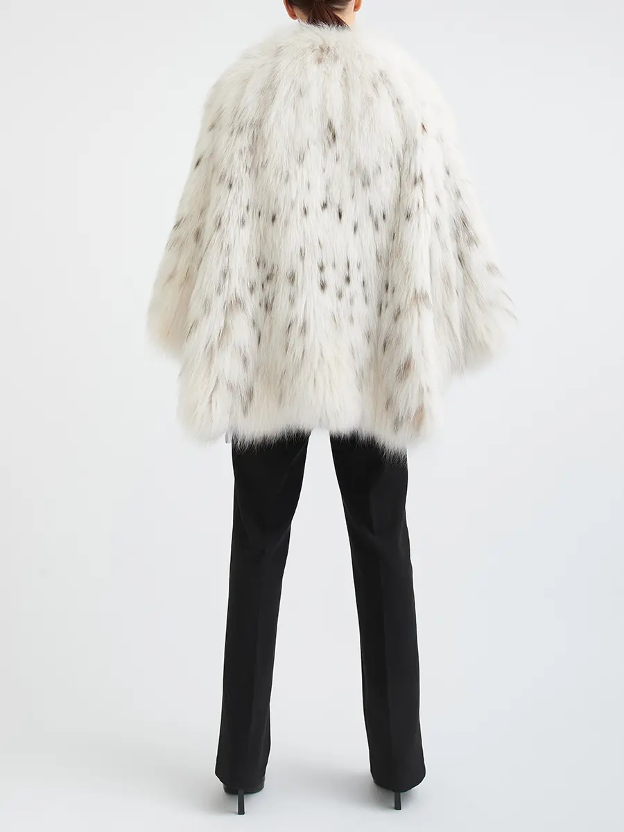Пончо из меха рыси