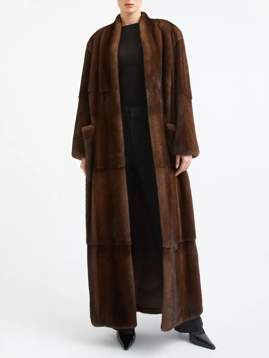 Шуба из меха норки