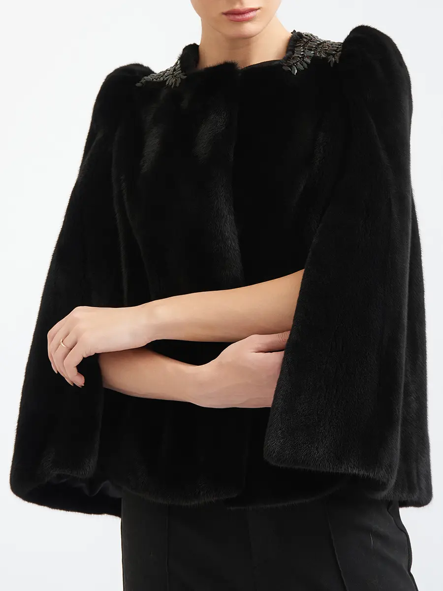 Накидка из меха норки