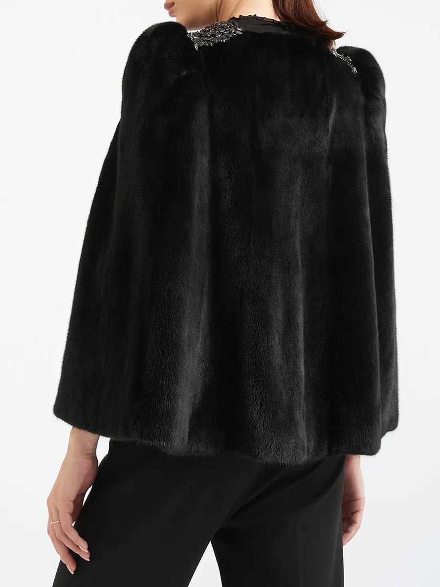 Накидка из меха норки