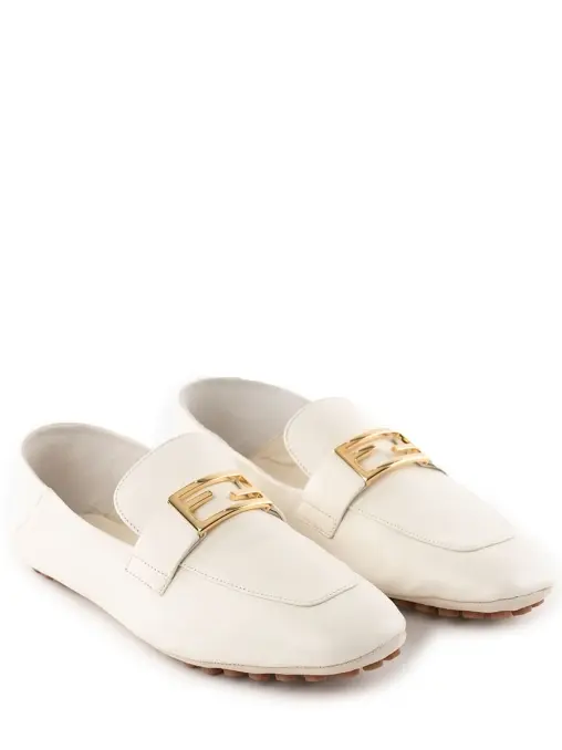 Мокасины кожаные FENDI