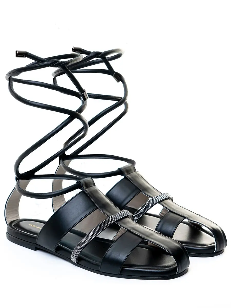 Сандалии кожаные