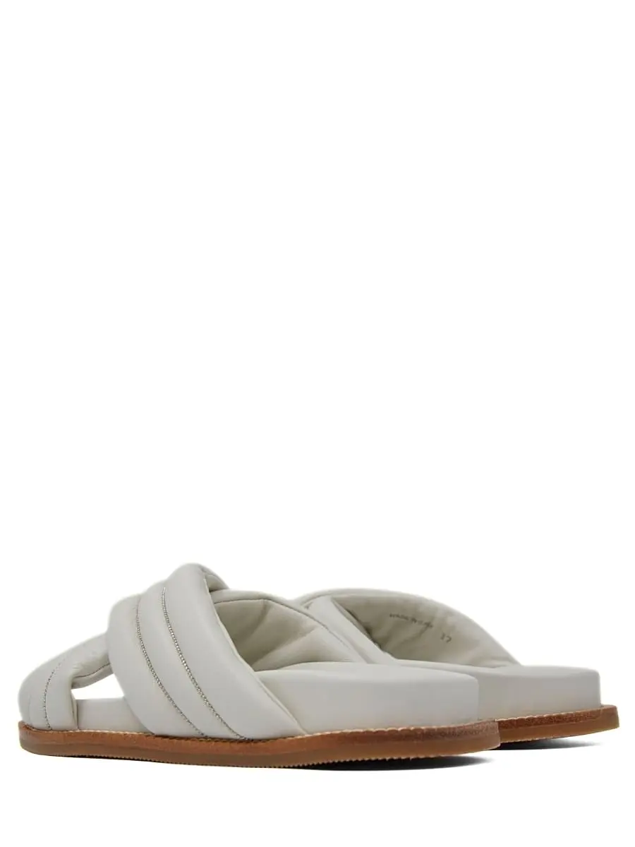 Шлепанцы кожаные