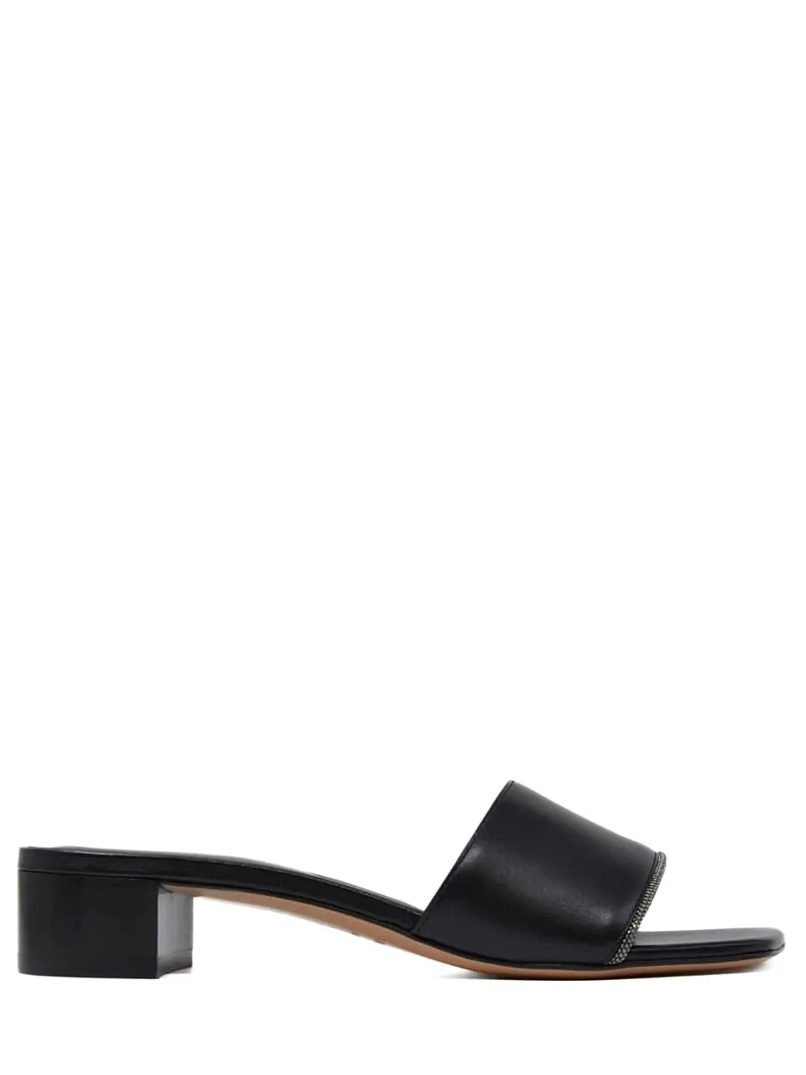 Босоножки кожаные