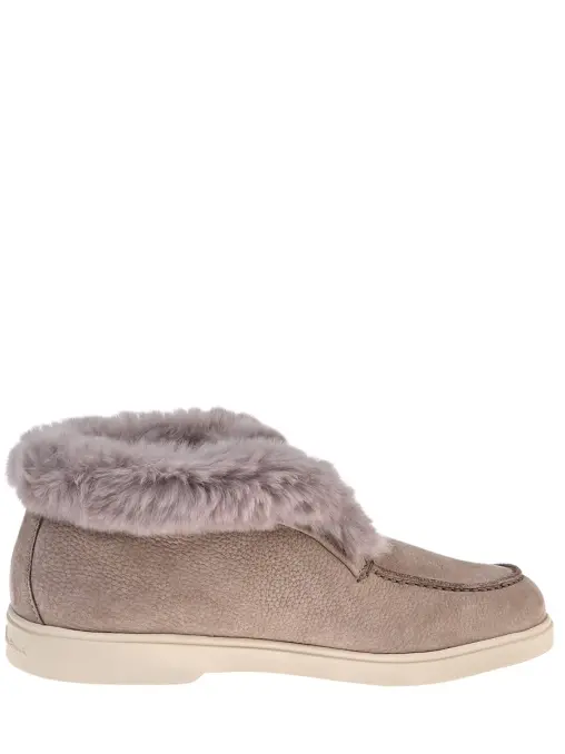 Лоферы кожаные на меху SANTONI