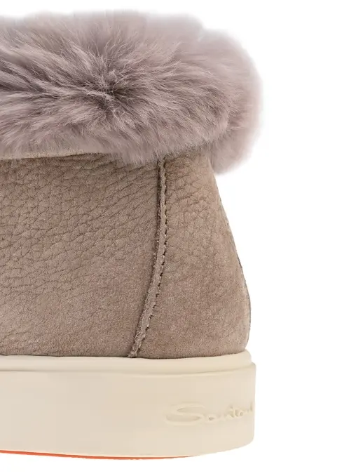 Лоферы кожаные на меху SANTONI