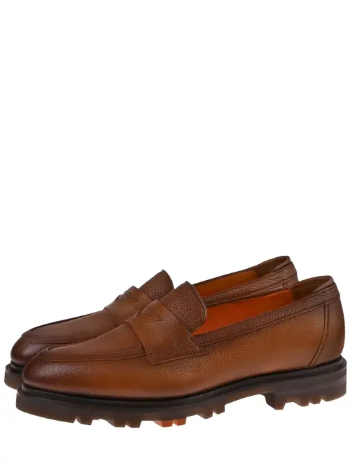 Лоферы кожаные SANTONI