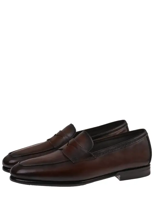 Лоферы кожаные SANTONI