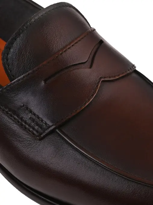 Лоферы кожаные SANTONI