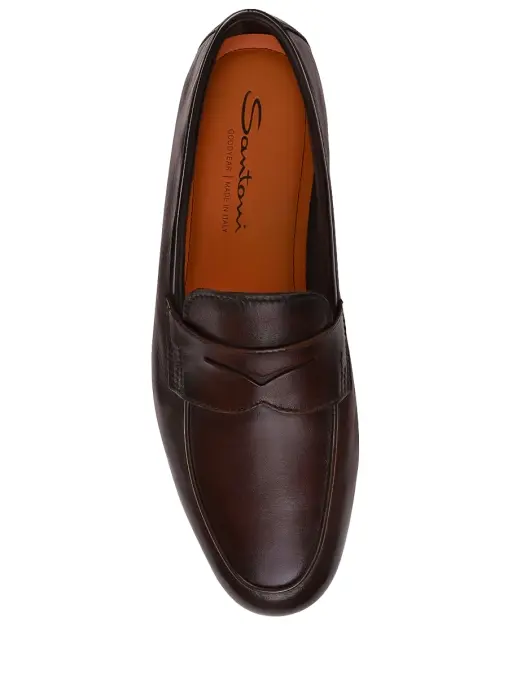 Лоферы кожаные SANTONI