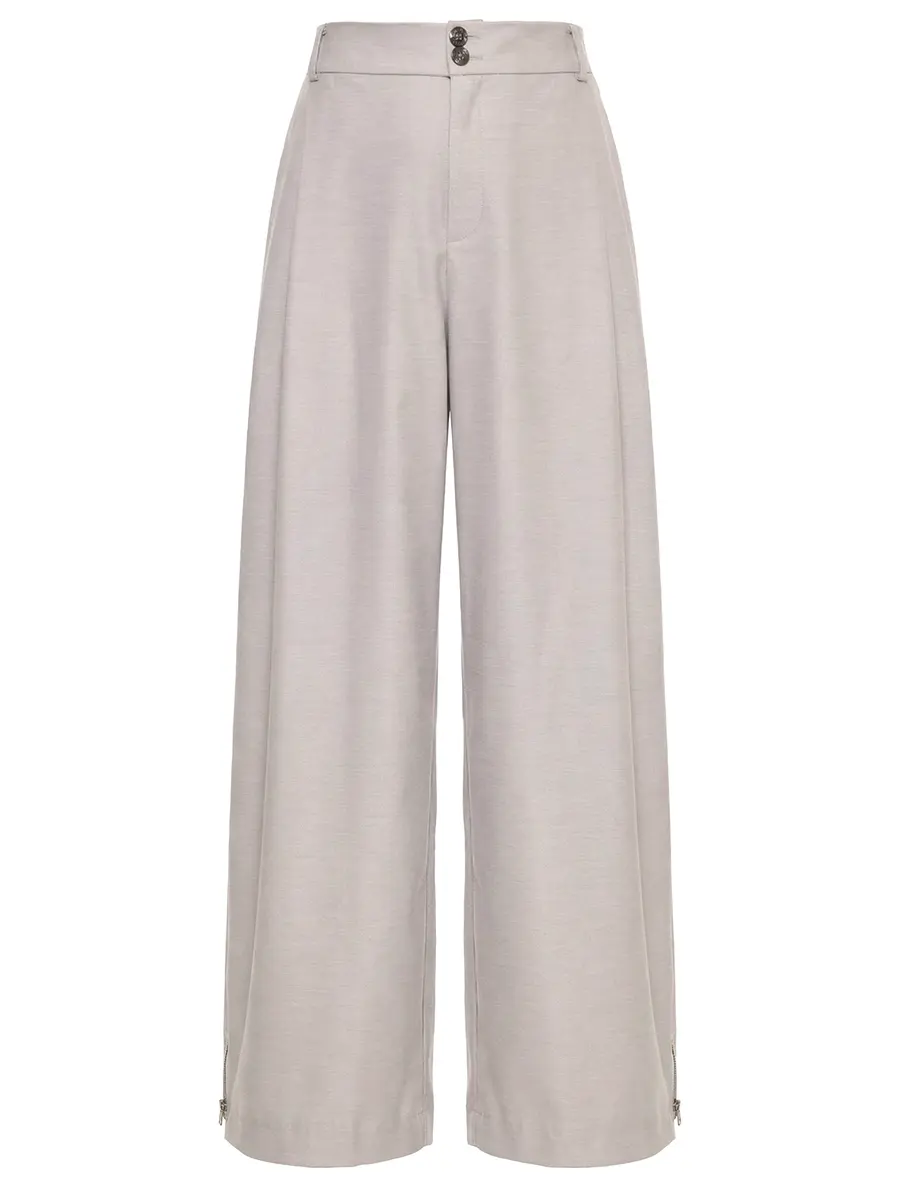 Брюки из шерсти и вискозы Volume classic