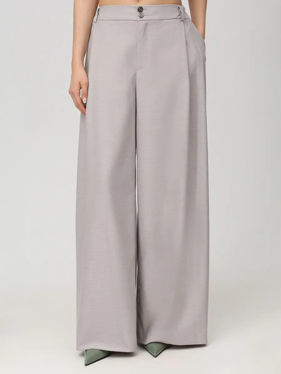 Брюки из шерсти и вискозы Volume classic