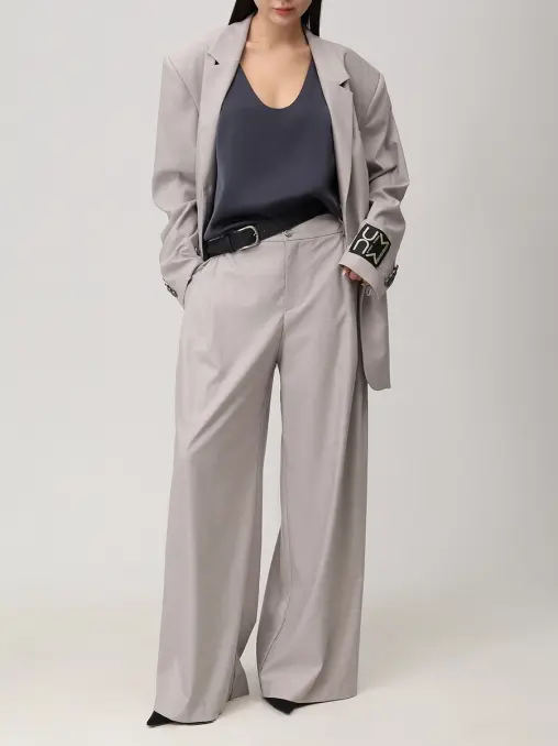 Брюки из шерсти и вискозы Volume classic URBAN MIRROR