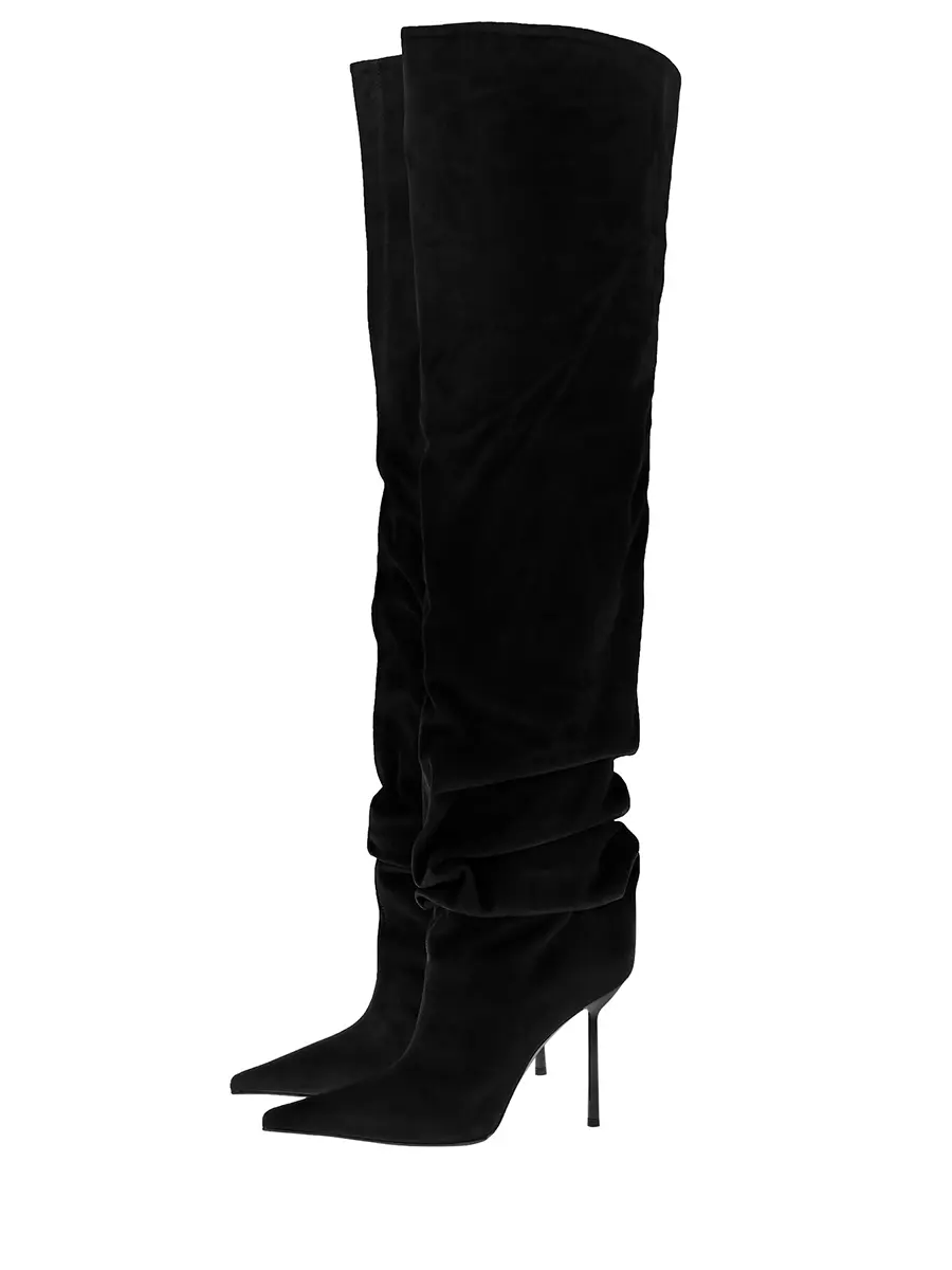 Сапоги замшевые