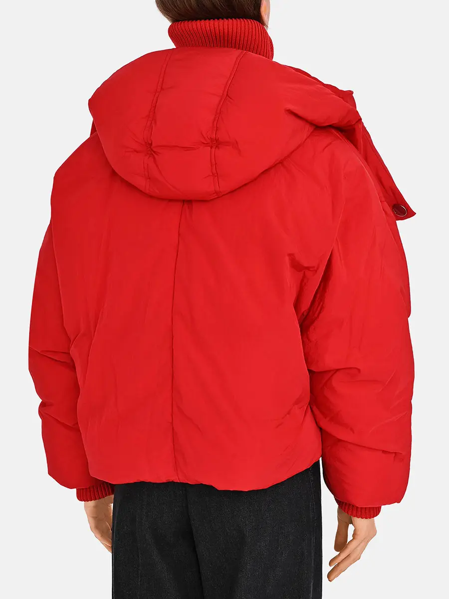 Пуховик однотонный