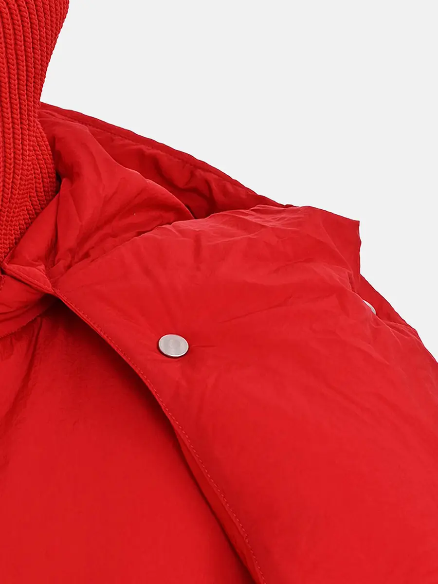 Пуховик однотонный