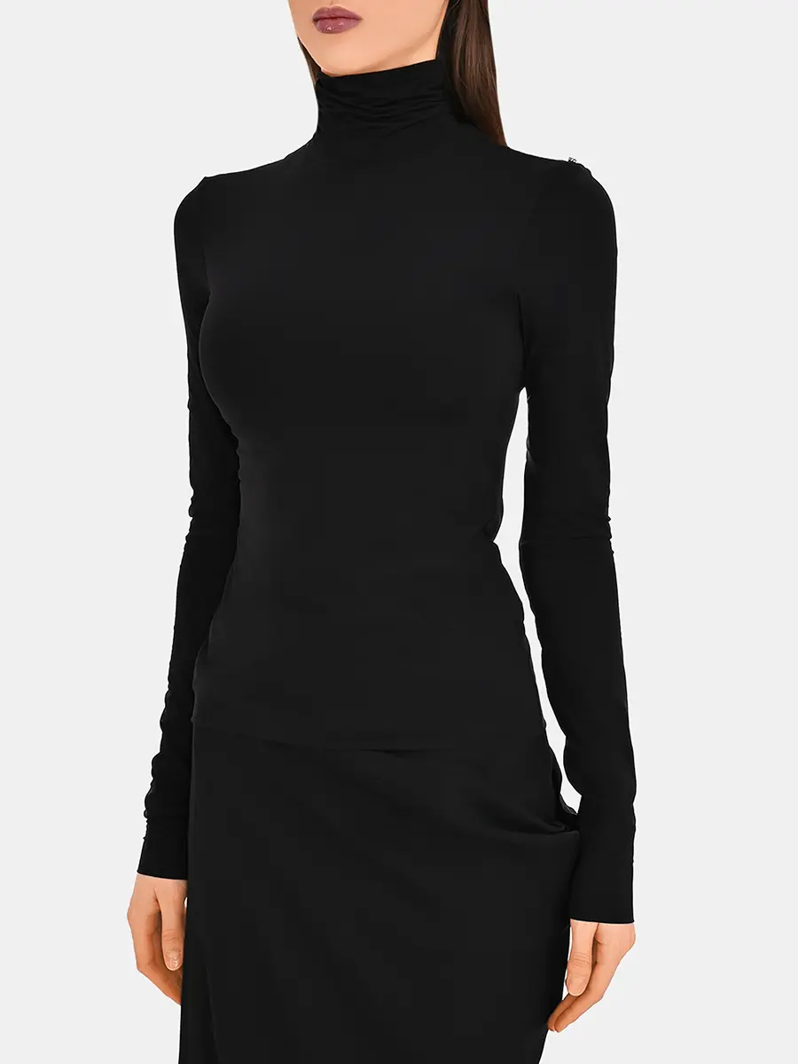 Водолазка однотонная