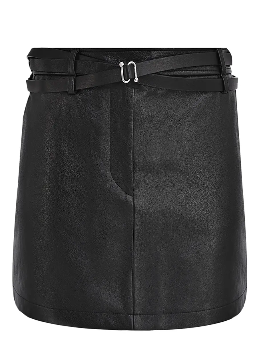 Юбка кожаная