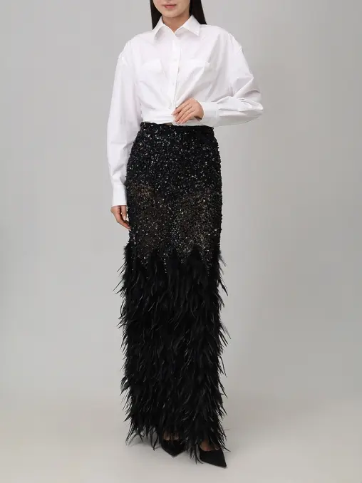 Рубашка LILY SLIT хлопковая WHITE LILY