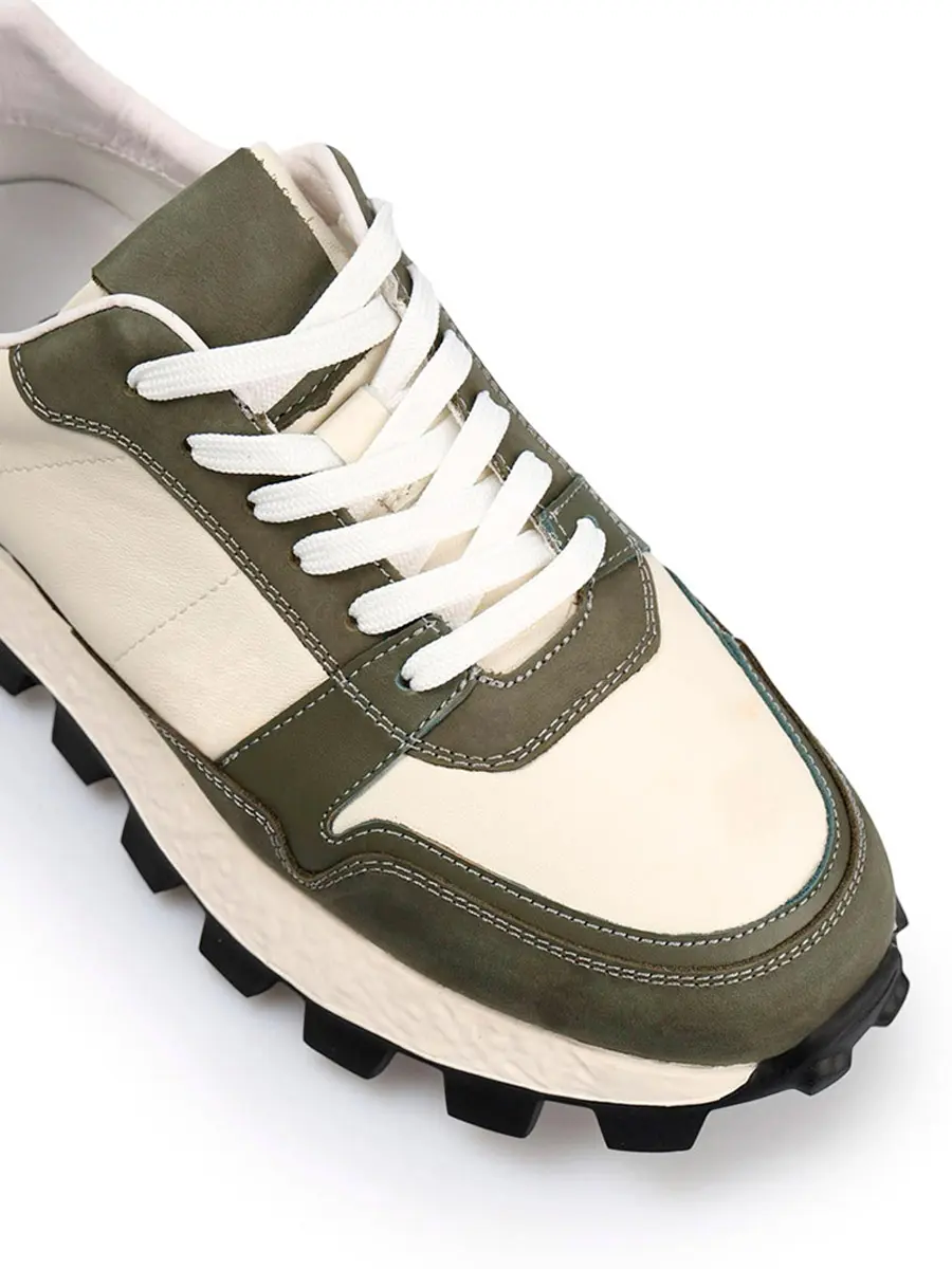 Кроссовки кожаные