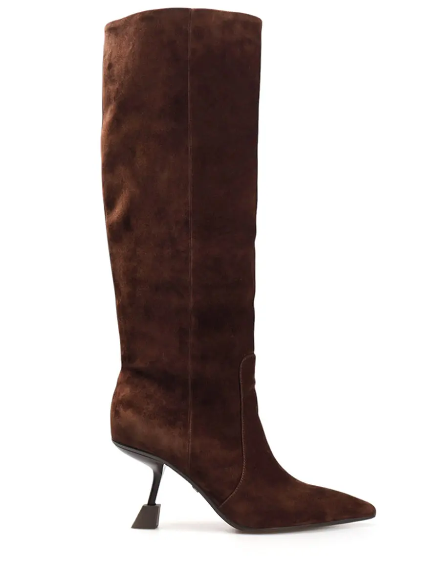 Сапоги замшевые на байке