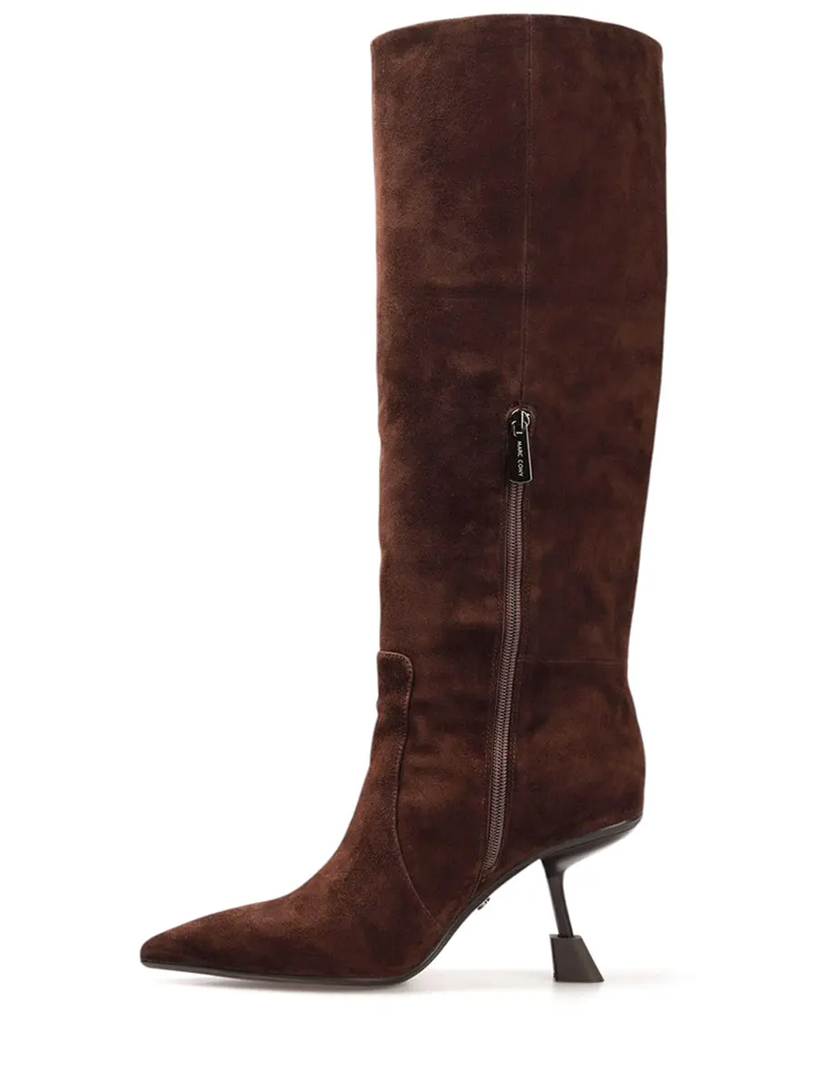 Сапоги замшевые на байке