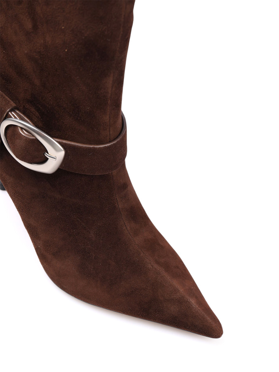 Ботильоны замшевые на байке