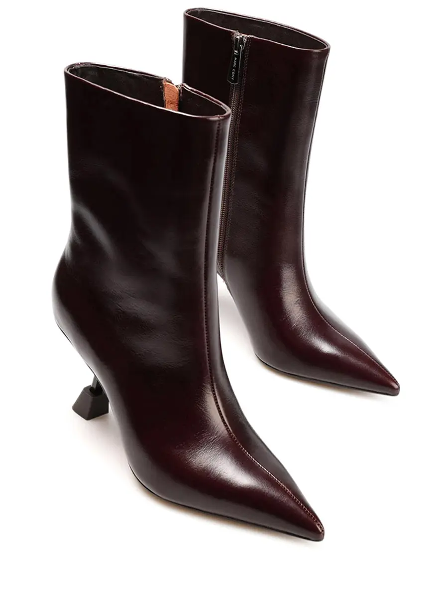 Ботильоны кожаные на байке