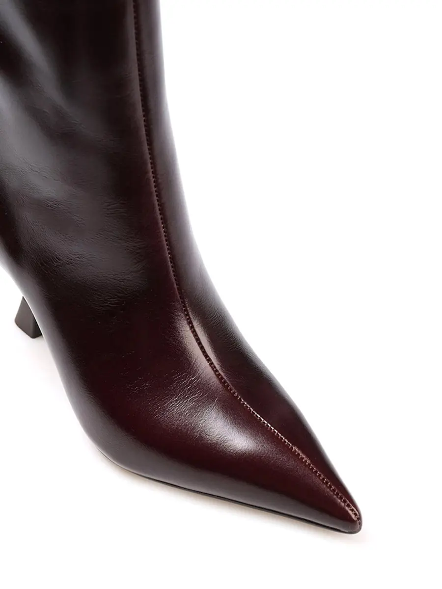 Ботильоны кожаные на байке