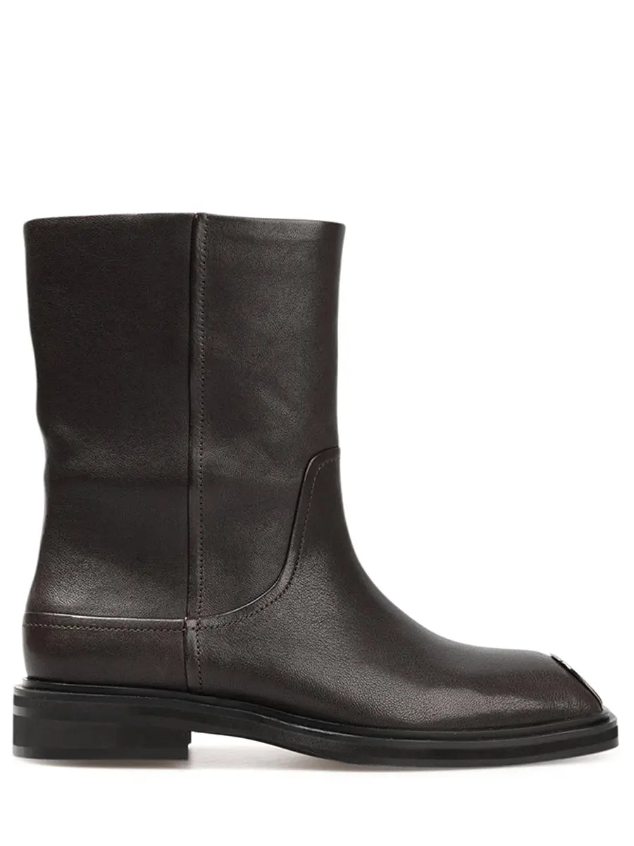 Ботинки кожаные на байке