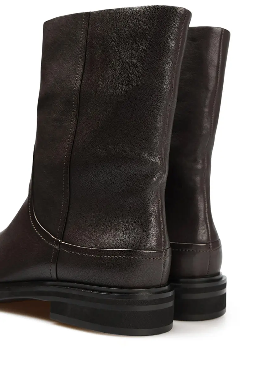 Ботинки кожаные на байке