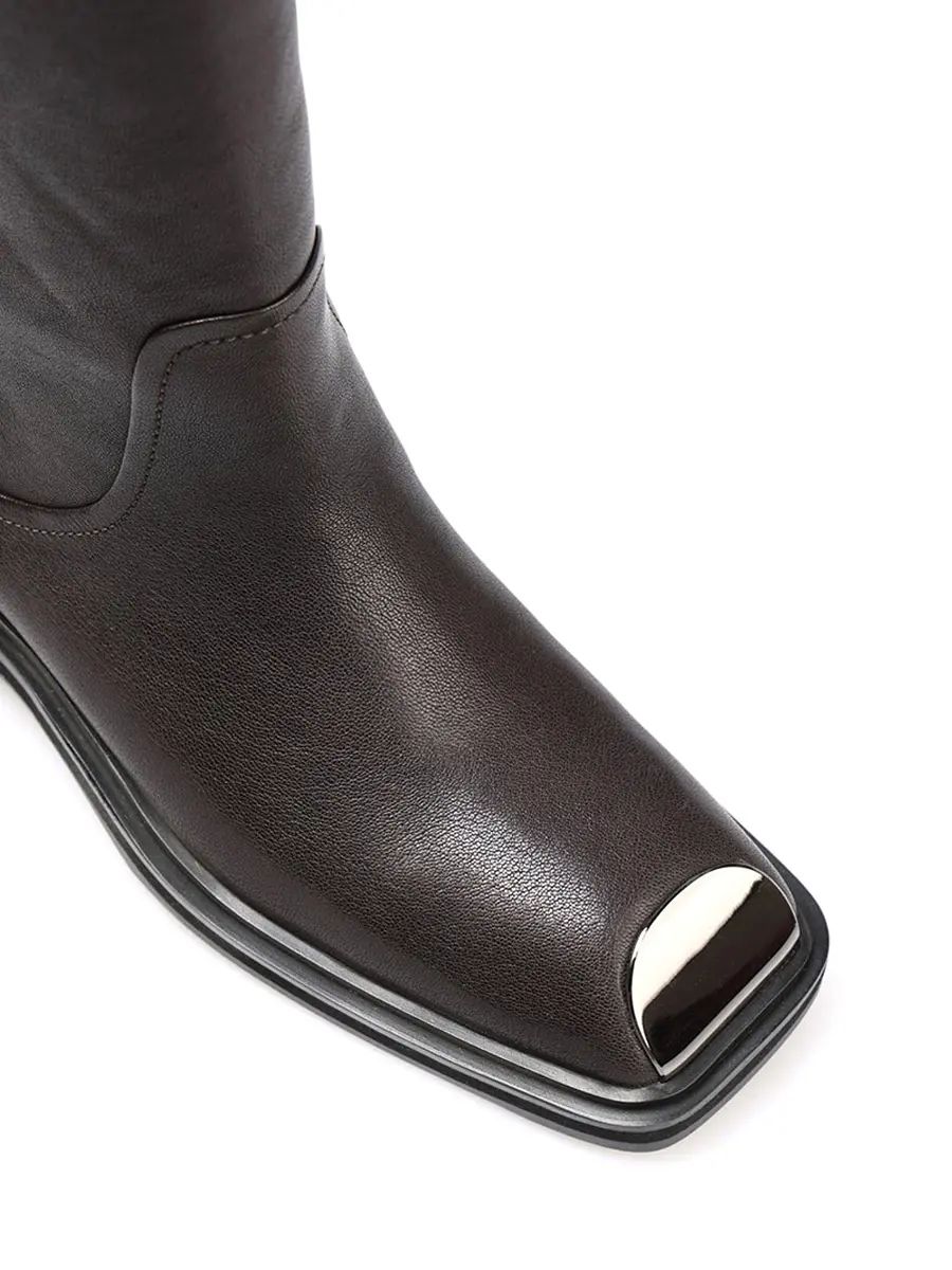 Ботинки кожаные на байке