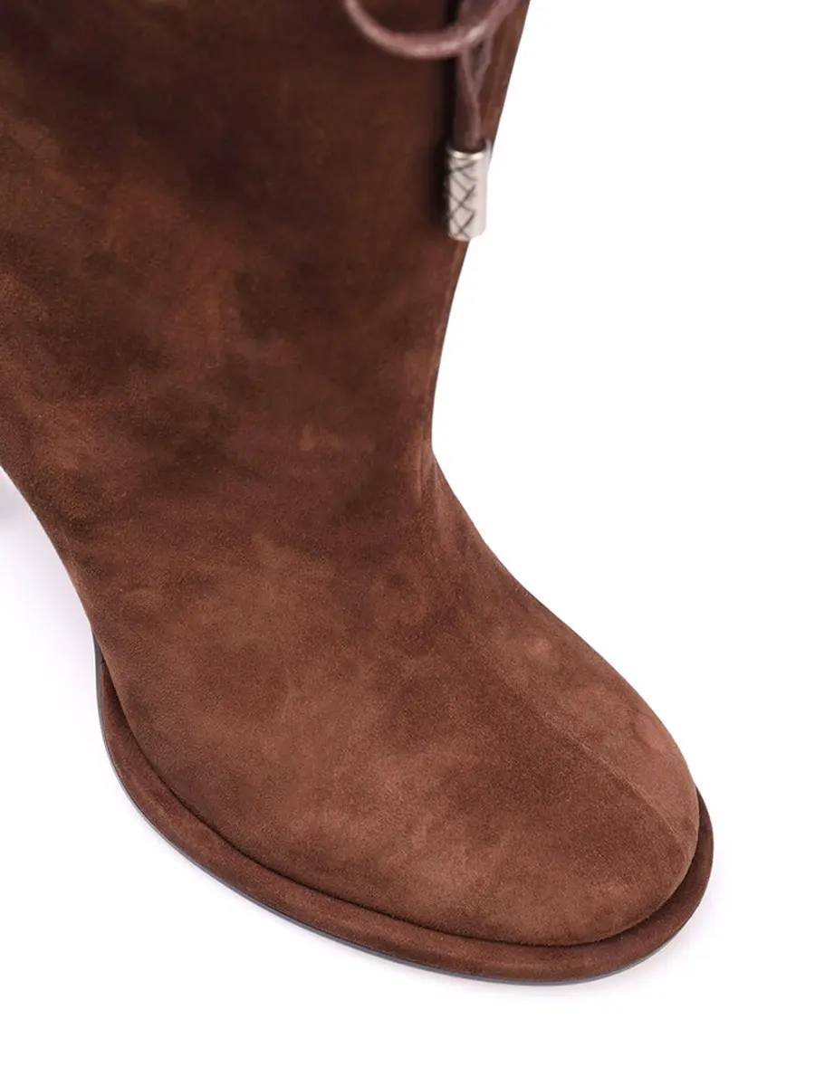 Ботильоны замшевые на байке