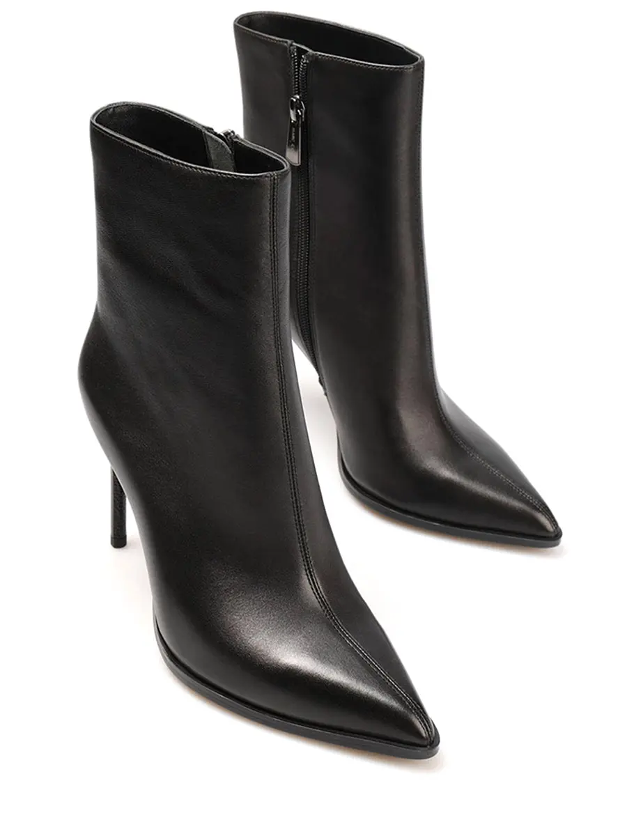 Ботильоны кожаные на байке