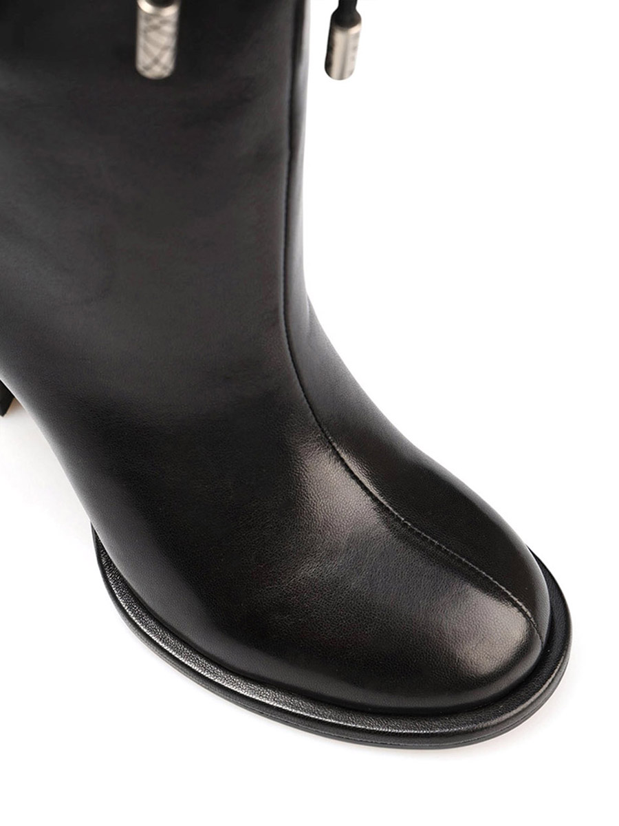 Ботильоны кожаные на байке