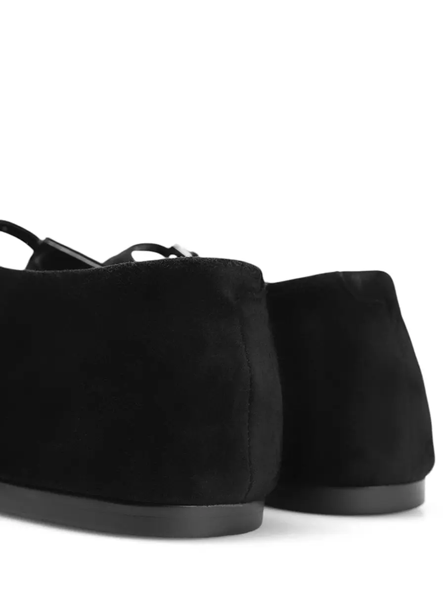 Балетки замшевые