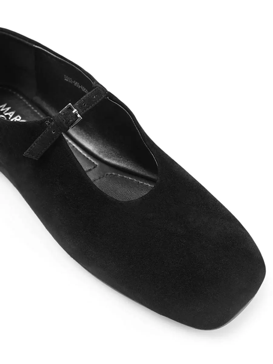 Балетки замшевые