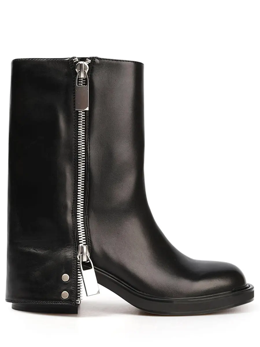 Ботинки кожаные на байке