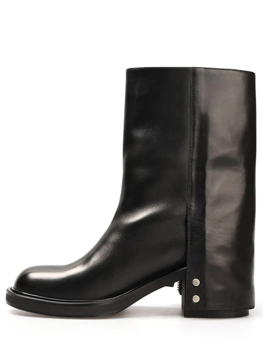 Ботинки кожаные на байке