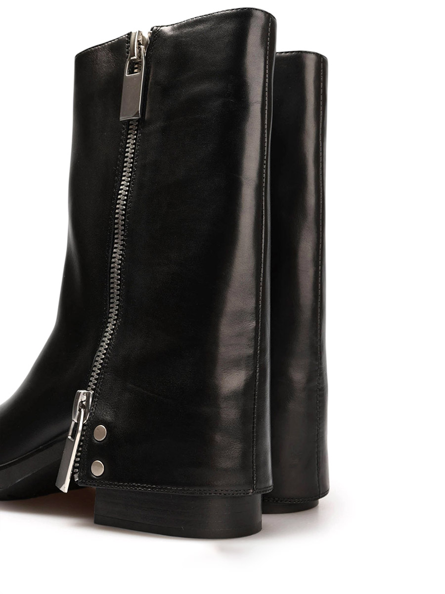 Ботинки кожаные на байке