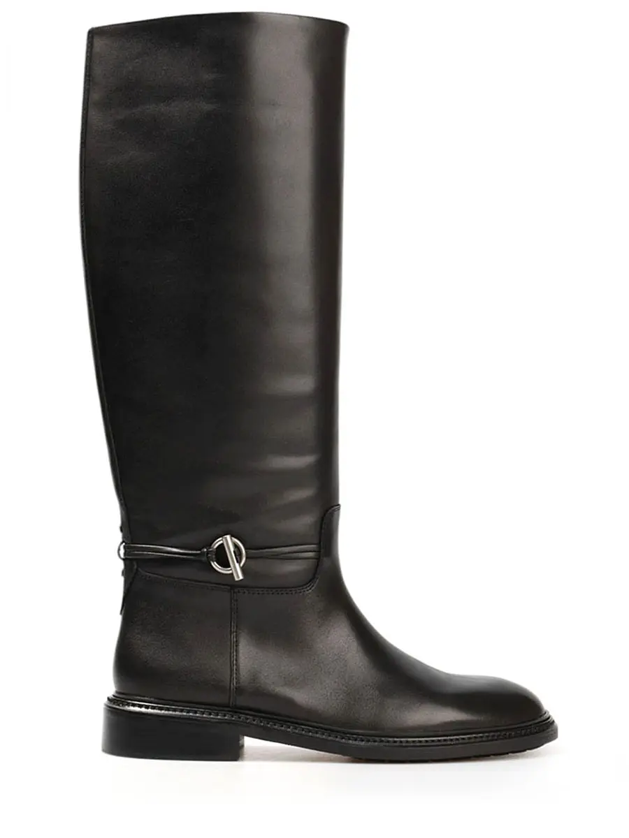 Сапоги кожаные на байке