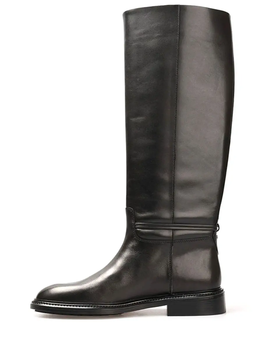 Сапоги кожаные на байке