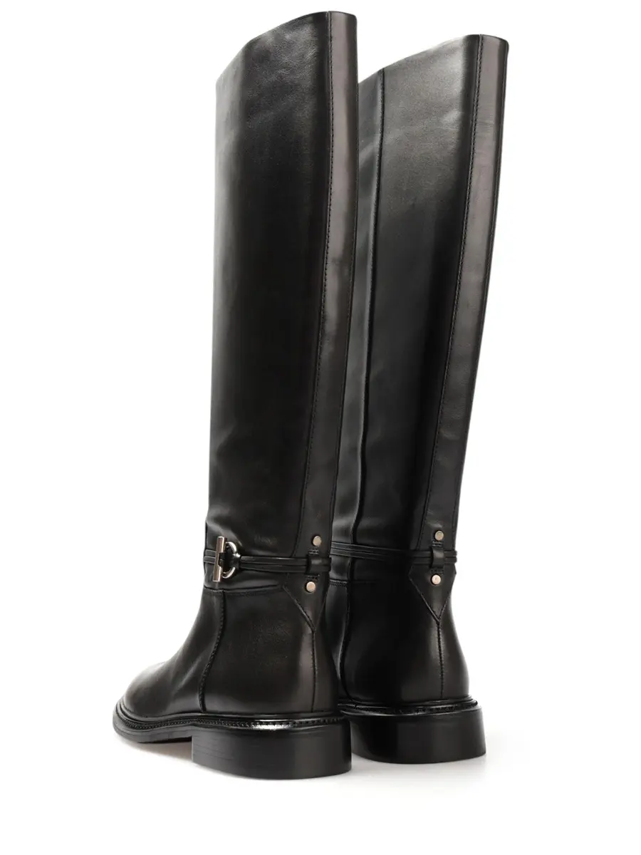 Сапоги кожаные на байке