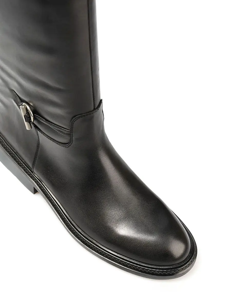 Сапоги кожаные на байке