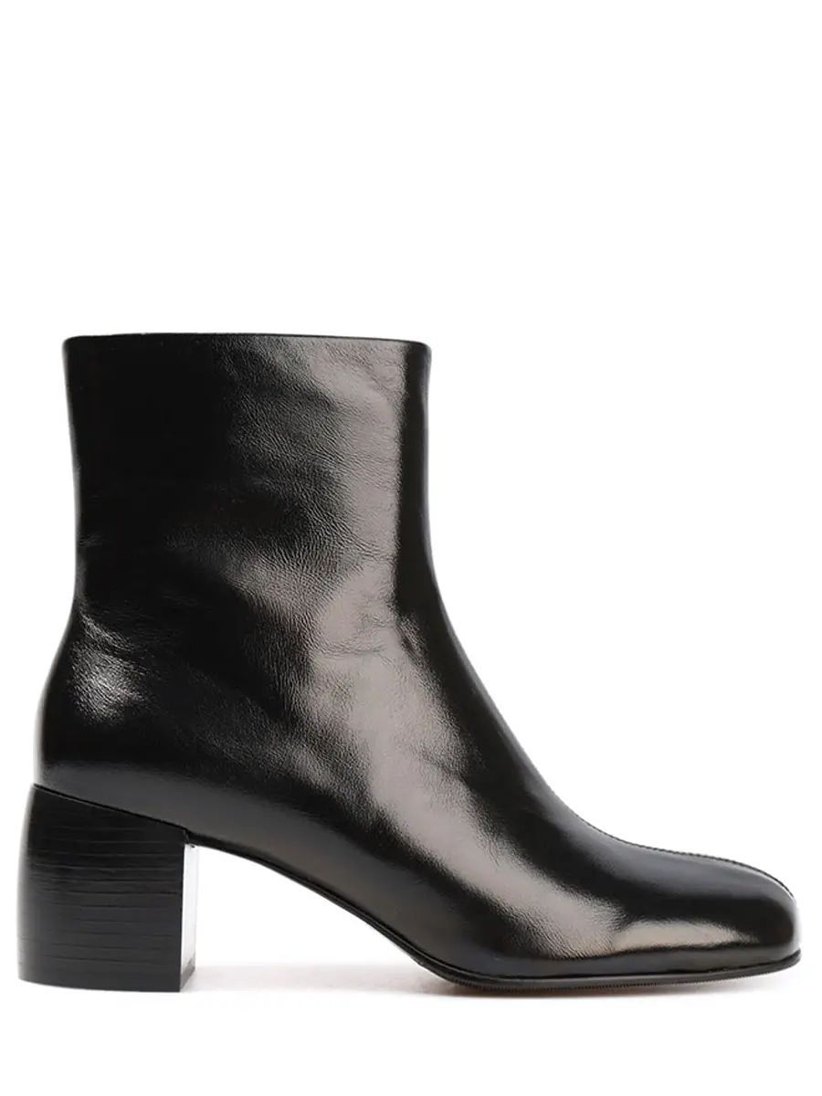 Ботильоны кожаные на байке