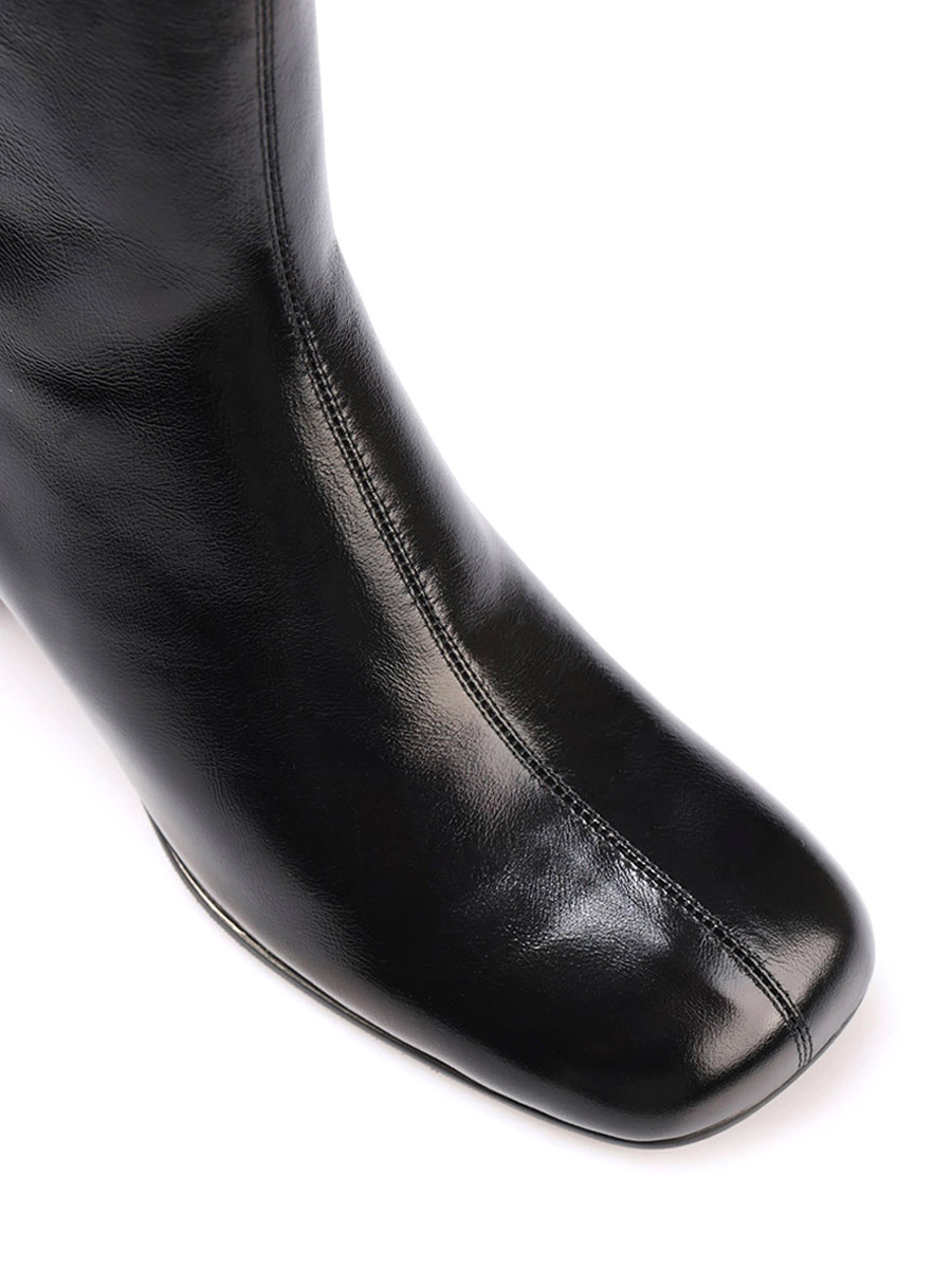 Ботильоны кожаные на байке