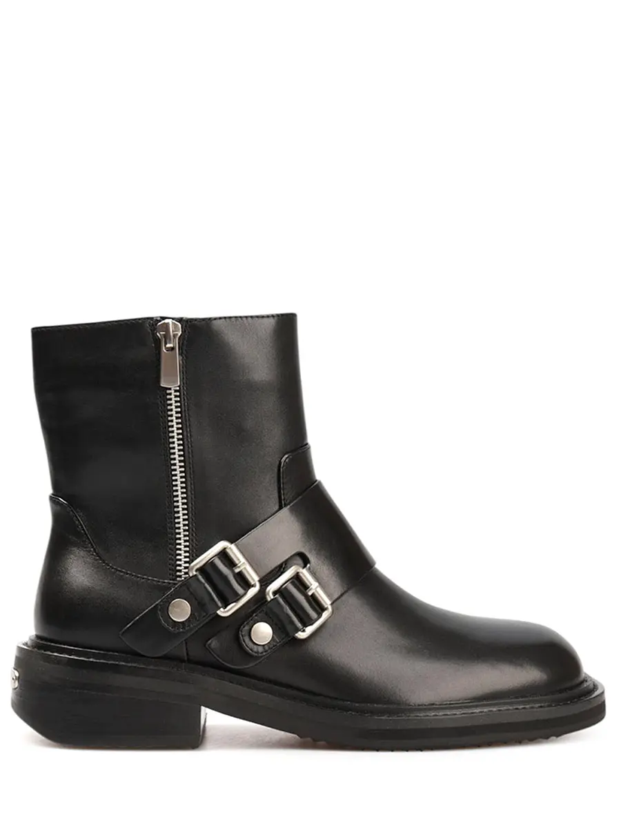 Ботинки кожаные на байке