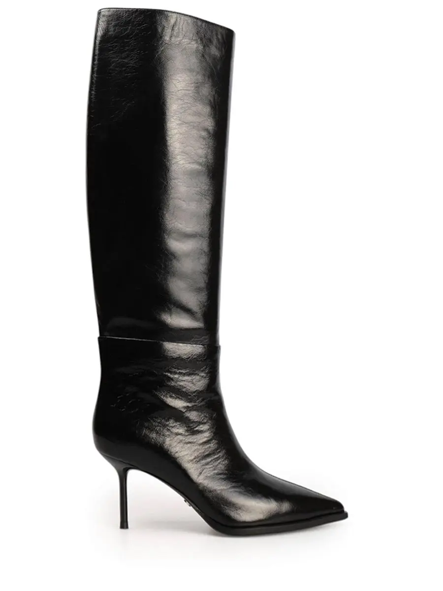 Сапоги кожаные на байке